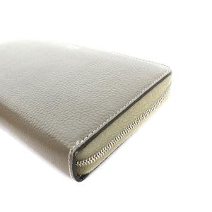 CELINE 長財布 ラウンドファスナー レザー グレー
