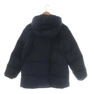 BEAMS BOY ダウンジャケット ジップアップ 総裏地 フード ネイビー