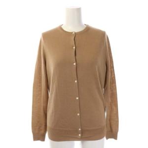 アンサンブル ニット カーディガン 長袖 カットソー 半袖 クルーネック 丸首 S ライトブラウン