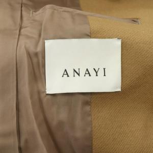 ANAYI 21AW ツイルジャージ ダブル ボタン ジャケット テーラード 総裏地 金ボタン 36 ベージュ