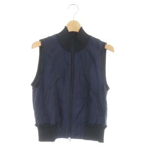 3.1 phillip lim ベスト付き ラムレザージャケット ブルゾン ジップアップ 0 ブラック ネイビー