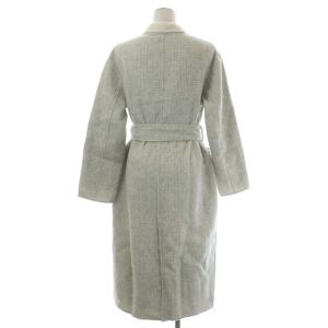 Grace Class 18AW リバーチェスターコート アウター ロング ウール リボンベルト付き 34 ライトグレー アイボリー