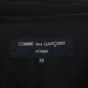 COMME des GARCONS HOMME AD2018 異素材パッチワーク フードジャケット ジップアップ XS ブラック