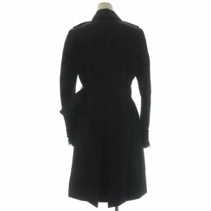 PRADA リボンロングコート ベルト 総裏地 38 ブラック