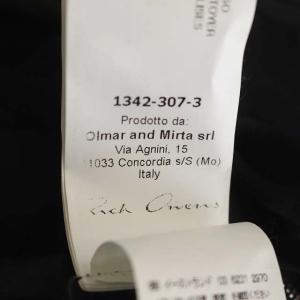 Rick Owens インターシャシングルライダースジャケット ラムレザー IT46 黒