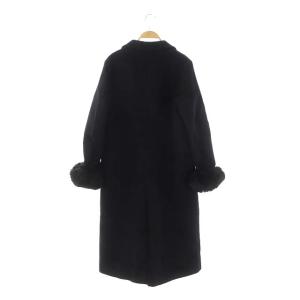 Diagram GRACE CONTINENTAL 21AW ファーカフスロングコート 38 黒
