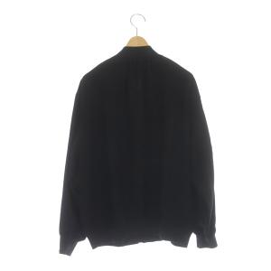 23区 トリアセダブルジョーゼット ブルゾン ジャケット ジップアップ 38 黒 ブラック