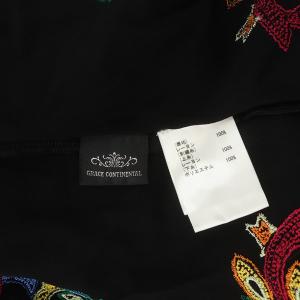 GRACE CONTINENTAL 21SS カシュクール刺繍ワンピース ロング 半袖 36 ブラック