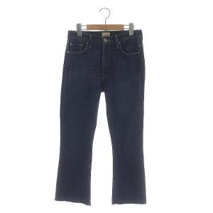 INSIDER CROP STEP FRAY デニムパンツ ストレート カットオフ ブルー