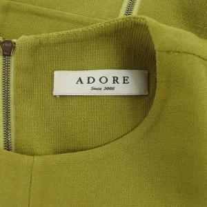 ADORE ワンピース ロング ノースリーブ ニット Iライン スリット 36 カーキ