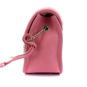 FURLA メトロポリス ショルダーバッグ ポシェット ボア チェーンショルダー レザー ゴールド金具 ピンク