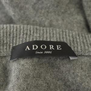 ADORE ニット セーター 長袖 カシミア ワイド 袖スリット スヌード付 38 グレー
