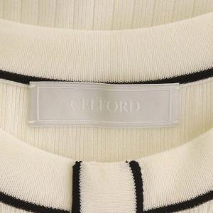 CELFORD 21SS マーメイドニットワンピース 長袖 ロング フレア 38 白 ホワイト