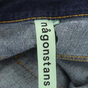 nagonstans Oval U デニムパンツ ジーンズ テーパード ハイウエスト サルエル 36 紺 ネイビー