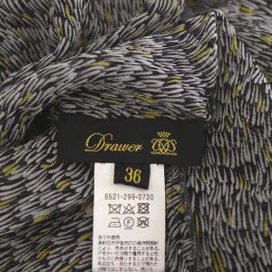 Drawer シルクリボンブラウス シアー 36 グレー