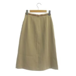 ANAYI 21AW ツイルポケットツキスカート ロング タック 34 ベージュ