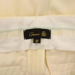 Drawer フランネルスリムパンツ ウール シルク混 36 アイボリー