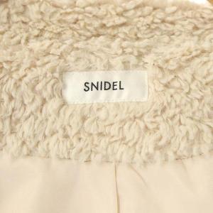 SNIDEL 22AW ショートボアコート ジャケット シャギー ドルマンスリーブ 比翼ボタン ONE SIZE ライトベージュ
