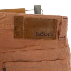 DIESEL THAVAR カラーデニムパンツ ジーンズ テーパード ジッパーフライ ダメージ加工 W30 サーモンピンク
