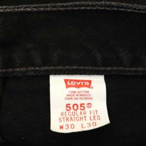 Levi's 00505-0260 505 デニムパンツ テーパード W30 L30 ブラック