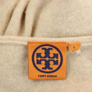 TORY BURCH カシミヤニット セーター 長袖 ボートネック プルオーバー L ベージュ