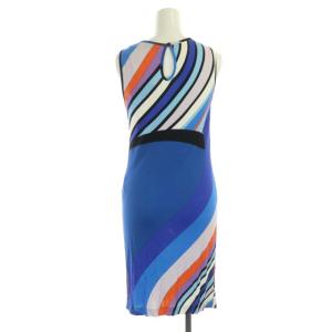 Emilio Pucci 総柄 ノースリーブ ワンピース ひざ丈 タイト I38 マルチカラー
