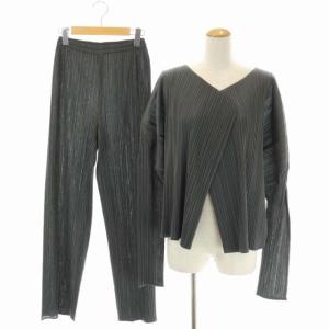 ISSEY MIYAKE セットアップ 上下 プリーツ カーディガン 長袖 ストレートパンツ 4