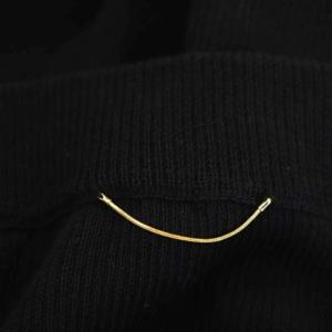 Deuxieme Classe リブニットロングスカート デザイン フレア イージー 黒 ブラック