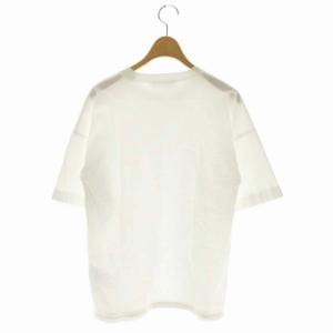 ENFOLD 22SS コットン Tシャツ カットソー 五分袖 プルオーバー 36 白 ホワイト