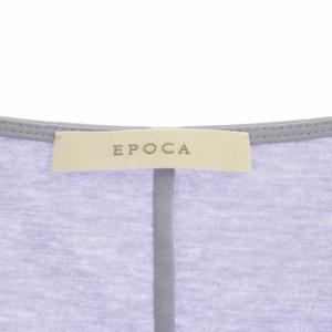 EPOCA リボンディテール カットソー ノースリーブ プルオーバー Vネック 40 サックス