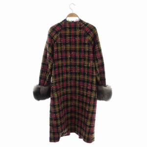 Diagram GRACE CONTINENTAL フォックスファー ツイードコート アウター ノーカラー ロング 36 マルチカラー