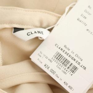 CLANE 22AW RIBBON TIE TOPS リボンタイトップス ブラウス 長袖 1 ベージュ