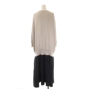 Drawer 22SS ニットドッキングワンピース シルク混 ライトグレージュ