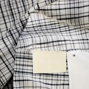 Diagram GRACE CONTINENTAL 23SS トレンチシャツワンピース チェック ロング 長袖 36 白 黒 ホワイト ブラック