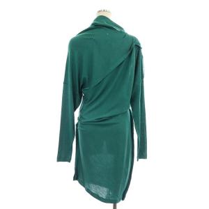 Martin Margiela 1 メゾンマルジェラ 16AW ニットワンピース ひざ丈 変形 デザイン 長袖 38 緑 グリーン