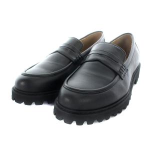 23SS ローファー ライトソール レザー 36 22.5cm 黒 ブラック