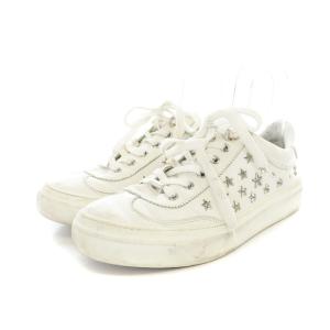 JIMMY CHOO SPORT CALF WITH STARS ローカットスニーカー 42 27cm 白 ホワイト