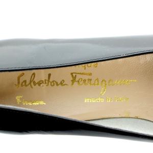 Salvatore Ferragamo パンプス ヴァラリボン レザー 6.5 23.5cm 黒 ブラック MA