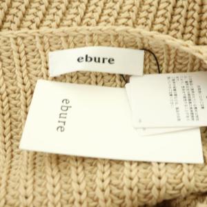 ebure 21SS ソフト片畦コットン Vネックニットベスト ブルオーバー ベージュ