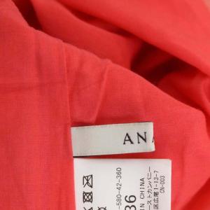 ANAYI 23SS コットンシルクローンティアード ワンピース ロング マキシ丈 ノースリーブ 36 ピンク