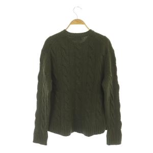 POLO RALPH LAUREN ウール カシミヤ混 ニット セーター 長袖 M カーキ