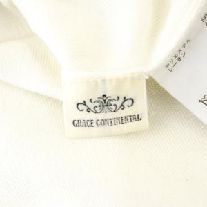 Diagram GRACE CONTINENTAL 23SS コード刺繍 ニットワンピース ミモレ丈 ロング 七分袖 36 白 黒 ホワイト ブラック