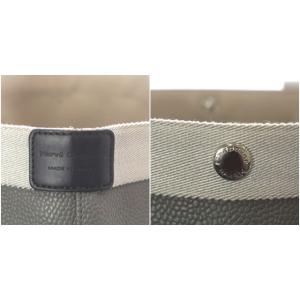 Hervé Chapelier 708GPコーテッドキャンバススクエアトート グラニ×シルバー