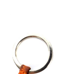 HERMES カルメン タッセル キーホルダー レザー オレンジ OH