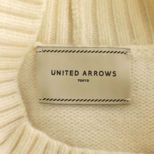 UNITED ARROWS ハイネックニット ウール カシミヤ混 セーター 長袖 オフホワイト