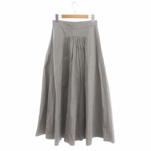 ebure 22SS Linen Cotton Twill Flare Skirt スカート ロング丈 ミモレ丈 コットン サイドジップ