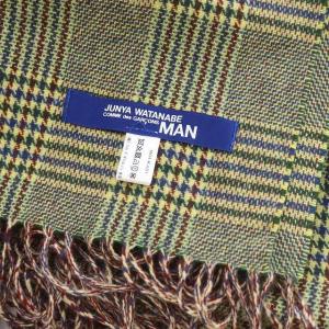 JUNYA WATANABE MAN 21AW ウール チェック ストール マフラー 大判 マルチカラー