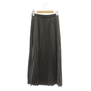 08sircus 22AW Twill leather finish pleated skirt スカート プリーツ ロング 0 グレー