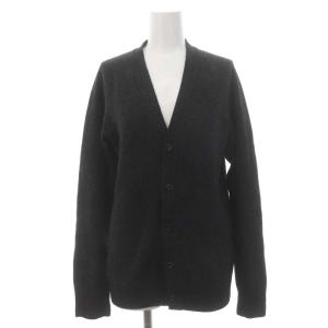 ウールカシミヤカーディガン ニット 長袖 M ダークグレー