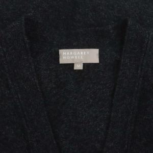MARGARET HOWELL ウールカシミヤカーディガン ニット 長袖 M ダークグレー